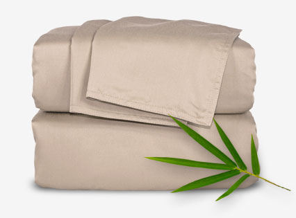 Shoo-Foo Organic Bamboo Bed Sheets Set Soft & Natural - No Dye No Bleach - 100% Bamboo - Deep Pocket 18 - 300 TC (Full) Full